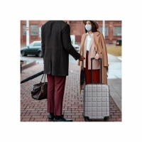 Troler cabina avion, cu carcasa rigida, TSA, 52cm x 35cm x 20cm, gri, Vivo, SC20-GREY